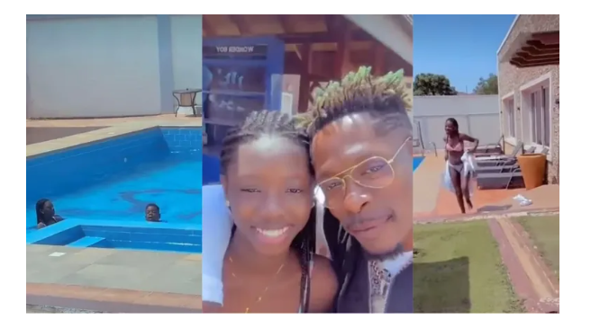 Shatta Wale’s Dream Come True After observing his children swimming in his home's pool